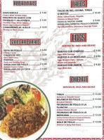 Los Cazahuates menu