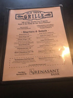 Old Town Grille menu