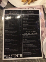 Main St. Pub Allendale menu