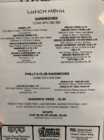 Lighthouse Cafe menu