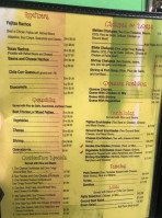 Elbita's Mexican menu