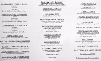 North Shore Inn menu