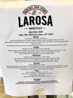 La Rosa's Marketplace menu
