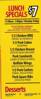 Wilson Ave Barbeque menu