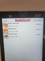 Wanderlust Burger menu