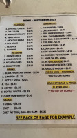 Highway 341 Cafe And Opera House menu