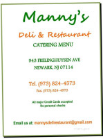 Manny's Deli menu