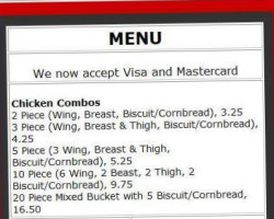 Crown Fried Chicken menu