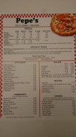 Pepe's Pizza menu