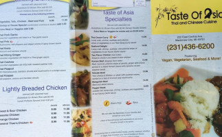 Taste Of Asia menu