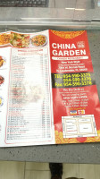 China Garden Chinese menu