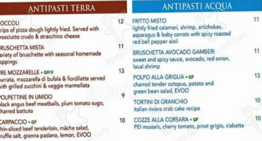 Terra Acqua menu