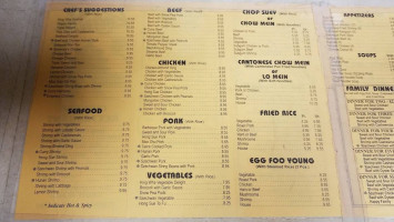 King Wah menu