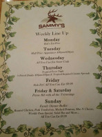 Sammy's Rocky Mountain Steakhouse menu