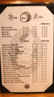 Hans Franz Biergarten menu
