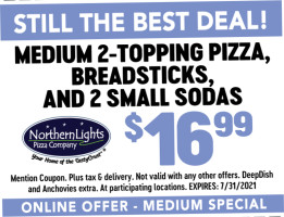 Northern Lights Pizza food
