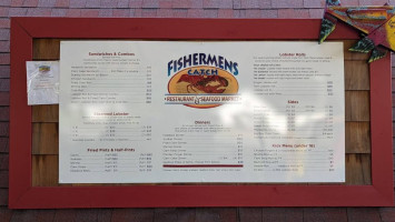 Fishermen's Catch And Seafood Market menu