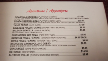 Tulum Tacos Restaurant Bar menu