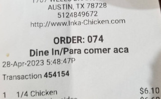 Inka Chicken inside