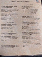 Betaso's Restaurant Bar (mexican-american) menu