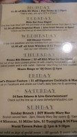 Doherty's Irish Pub menu