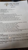 Top Oak Pub Essex Venue Hire Stapleford Abbotts menu