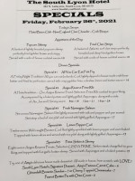 South Lyon menu