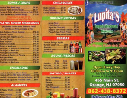 Lupita's Taqueria menu