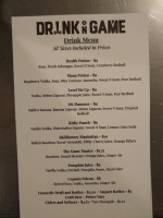 Drink N Game menu
