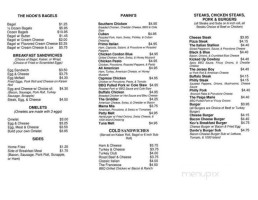 Fiore's Bagel Nook And Cafe menu