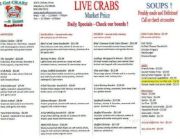 I Got Crabs N Some menu