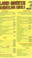 Island Breeze Caribbean Grill menu