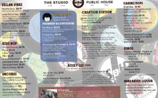 The Studio Public House menu