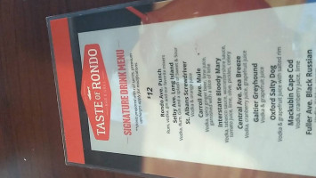 Taste Of Rondo Grill menu