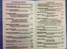 Tina's Cafe menu