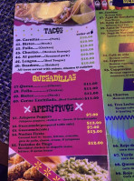 Fridas Mexican menu