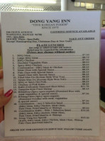 Dong Yang Inn menu
