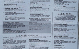 Grammas Kitchen Checkered Flag menu