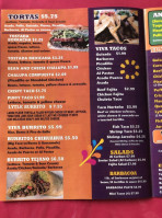 Viva Mexico menu