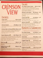 Crimson View Fine Dining menu