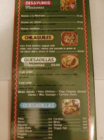 Taqueria La Poblanita menu