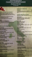 Goodfellas Pizzeria And Sports menu