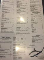 Ichiban Sushi Grill menu