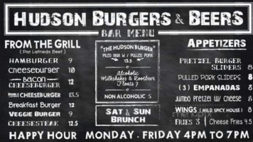Hudson Burgers And Beers menu