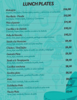 Chabela Mexican Food menu