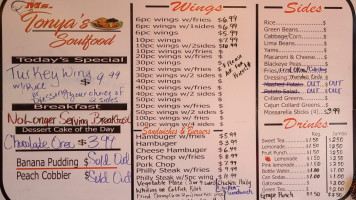 Ms. Tonya’s Soul Food menu