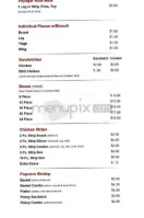 Popeye's Louisiana Kitchen menu