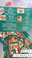 Las Regis And Grill menu