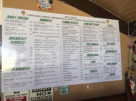 Baldemiro's Taco Shop menu