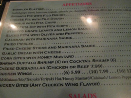 Zorba's Greek menu